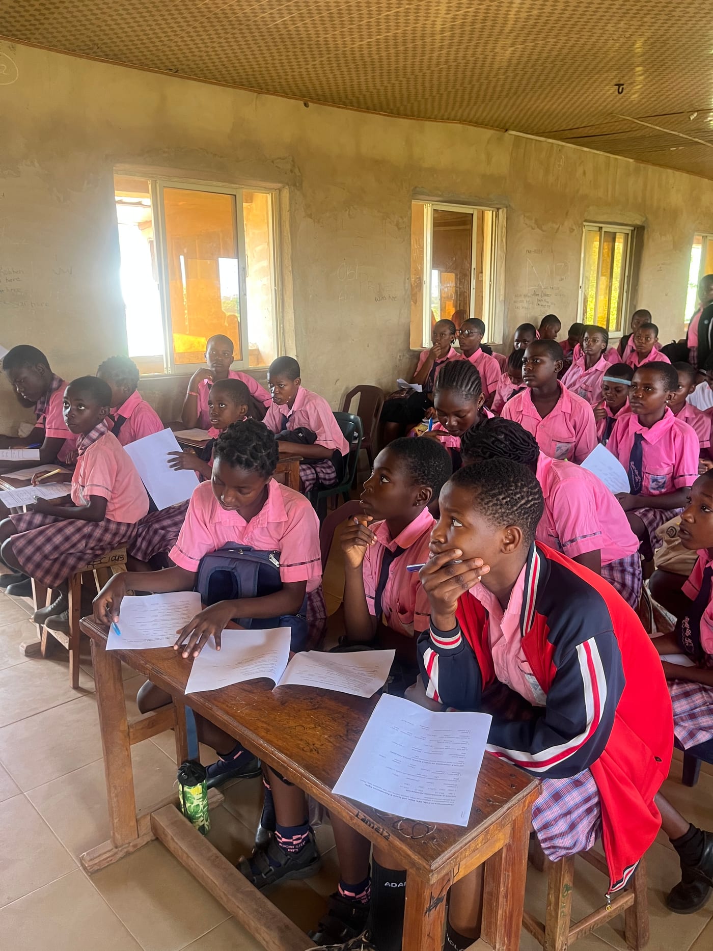 Secondary school students in a classroom during a Her Path to Power session